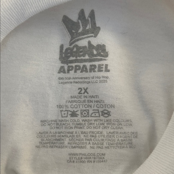 Legends Apparel DMX "The Next 50" Cotton Band Tee Short Sleeve T-Shirt Size 2X - Picture 4 of 4